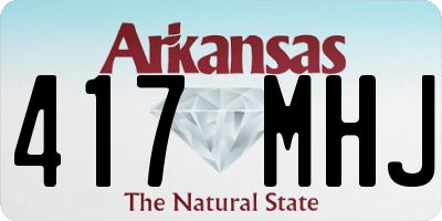 AR license plate 417MHJ