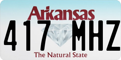 AR license plate 417MHZ