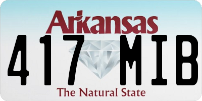 AR license plate 417MIB