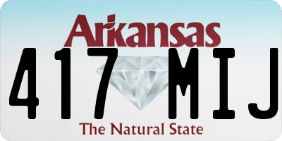 AR license plate 417MIJ