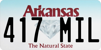 AR license plate 417MIL
