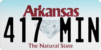 AR license plate 417MIN