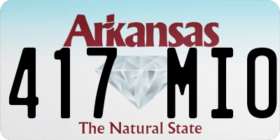 AR license plate 417MIO