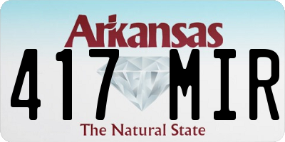 AR license plate 417MIR