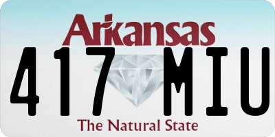 AR license plate 417MIU