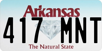 AR license plate 417MNT