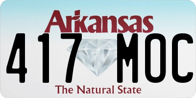 AR license plate 417MOC