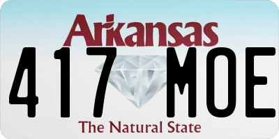 AR license plate 417MOE