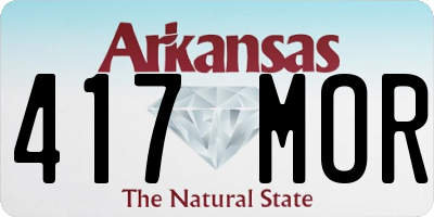 AR license plate 417MOR