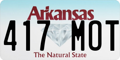 AR license plate 417MOT