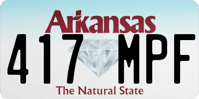 AR license plate 417MPF