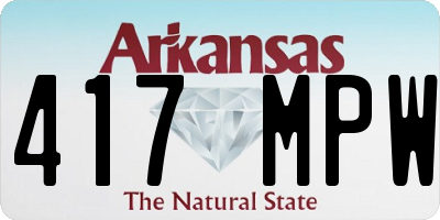 AR license plate 417MPW