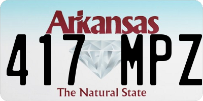 AR license plate 417MPZ