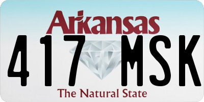 AR license plate 417MSK