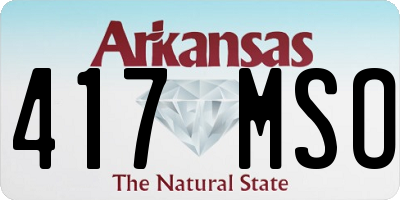 AR license plate 417MSO