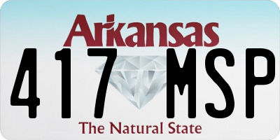 AR license plate 417MSP