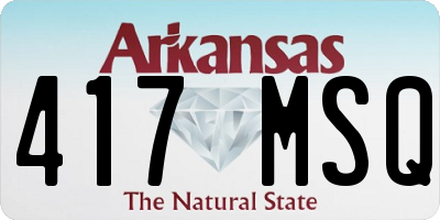 AR license plate 417MSQ