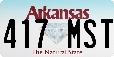 AR license plate 417MST