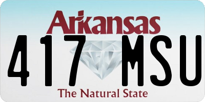 AR license plate 417MSU