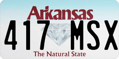 AR license plate 417MSX