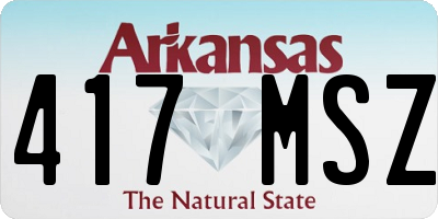 AR license plate 417MSZ