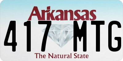 AR license plate 417MTG