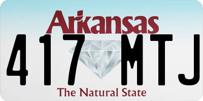 AR license plate 417MTJ