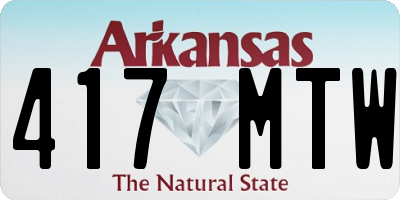 AR license plate 417MTW