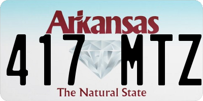 AR license plate 417MTZ