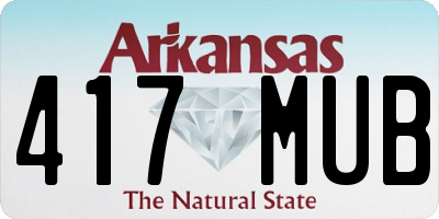 AR license plate 417MUB