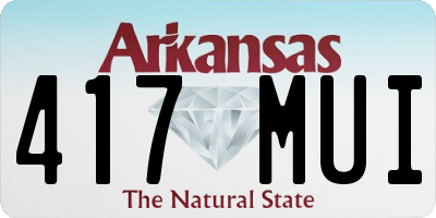 AR license plate 417MUI