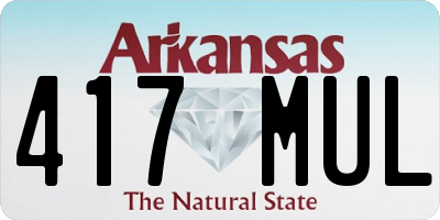 AR license plate 417MUL