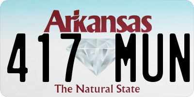 AR license plate 417MUN