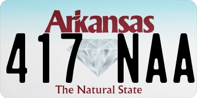 AR license plate 417NAA