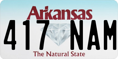 AR license plate 417NAM