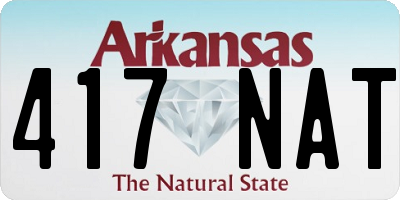 AR license plate 417NAT