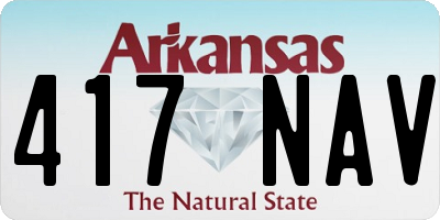 AR license plate 417NAV