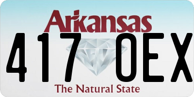 AR license plate 417OEX