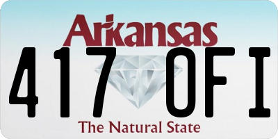 AR license plate 417OFI