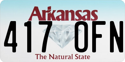 AR license plate 417OFN