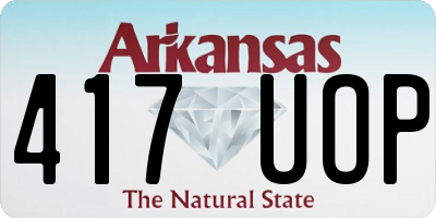 AR license plate 417UOP