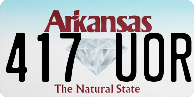 AR license plate 417UOR