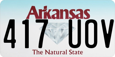 AR license plate 417UOV