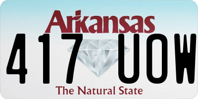AR license plate 417UOW