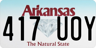 AR license plate 417UOY