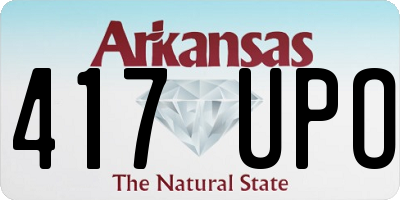AR license plate 417UPO