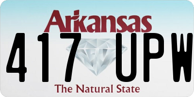 AR license plate 417UPW