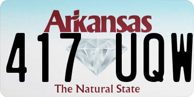 AR license plate 417UQW