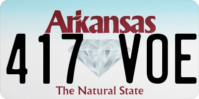 AR license plate 417VOE