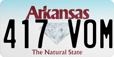 AR license plate 417VOM